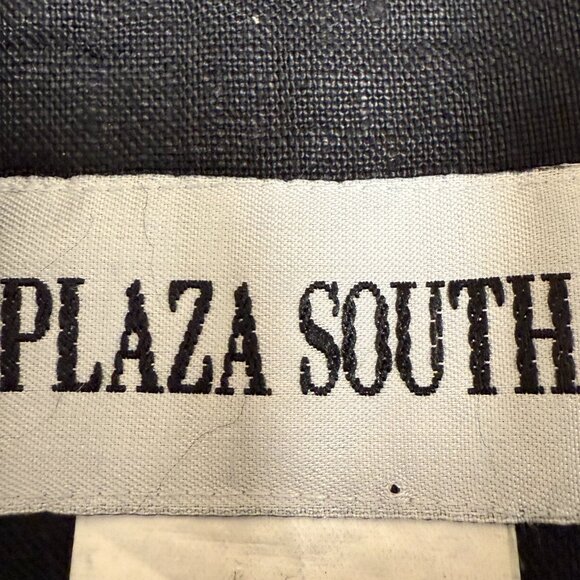 NWT Vintage‎ PLAZA SOUTH 100% Linen Sleeveless Maxi Dress Black | Size 8 - Picture 6 of 9